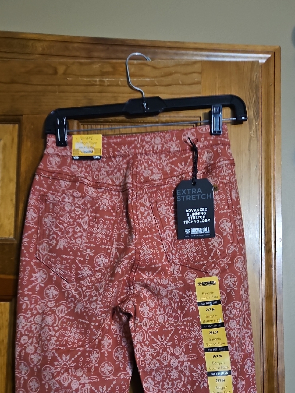 NWT Rock & Roll Denim Bargin Button Flare High-Rise Reversible Jeans - Picture 8 of 13